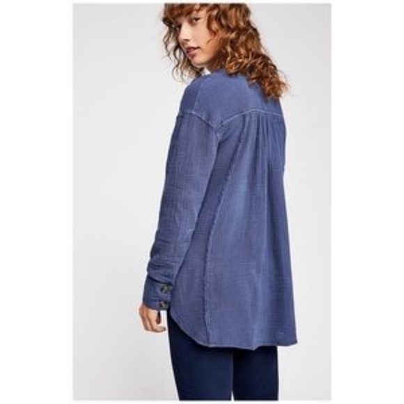Free People All About The Feels Button Blouse - Picture 2 of 12